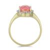 BUY UNIQUE PADPARADSCHA QUARTZ GEMSTONE BIG STONE RING IN 925 SILVER