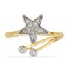 BUY NATURAL WHITE DIAMOND DOUBLE CUT GEMSTONE RING  IN 925 SILVER 