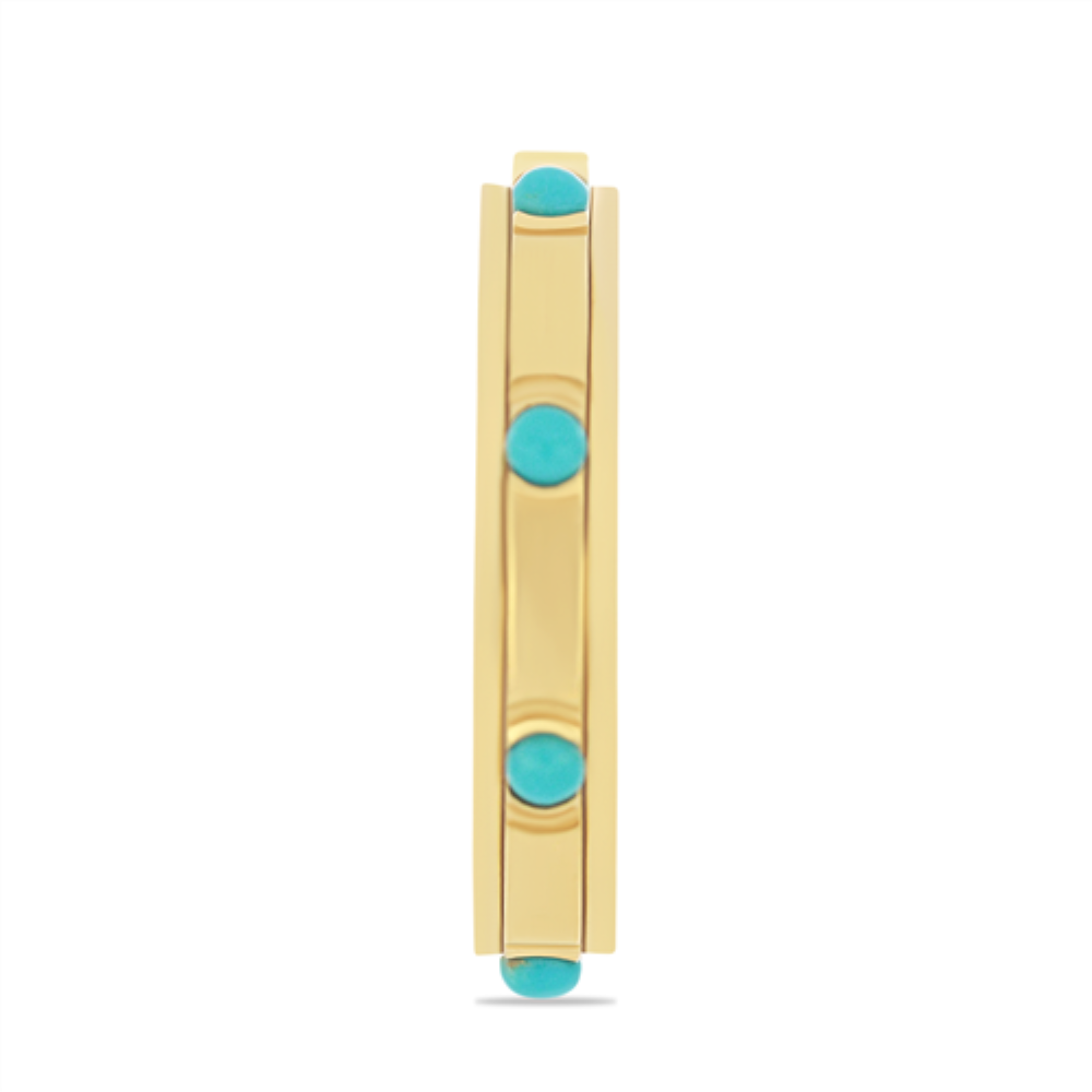 BUY 925 SILVER NATURAL BLUE TURQUOISE REVOLVING RING