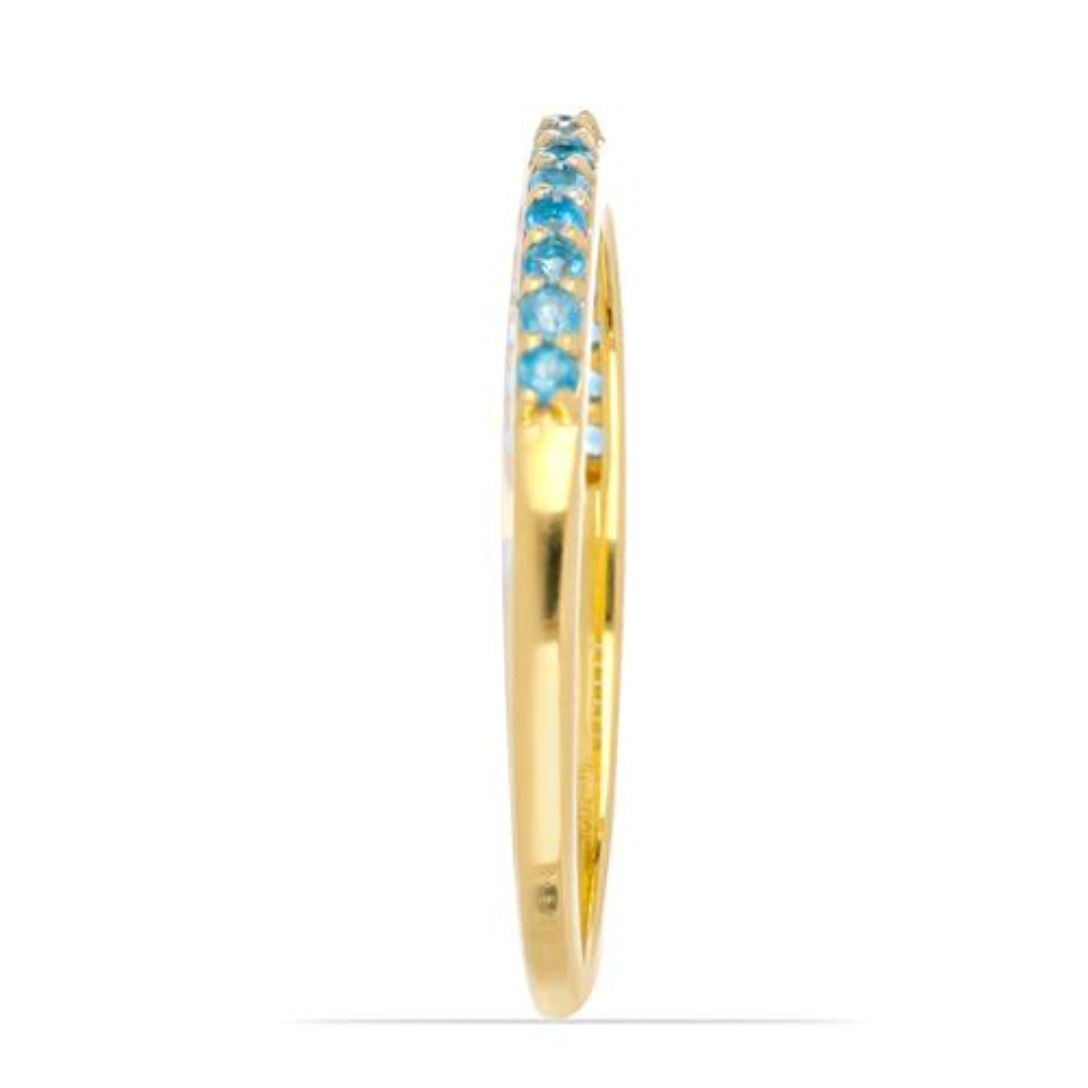 BUY STERLING SILVER NATURAL NEON APATITE GEMSTONE RING