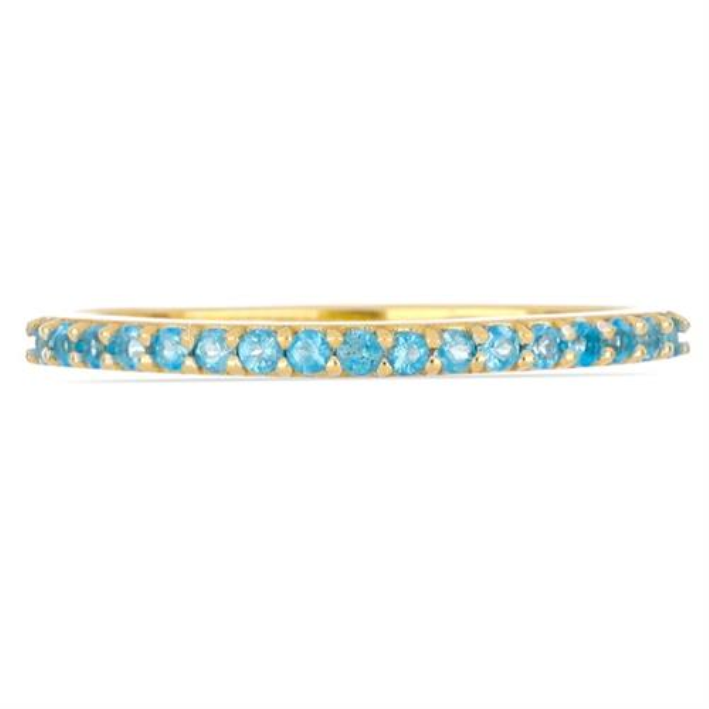 BUY STERLING SILVER NATURAL NEON APATITE GEMSTONE RING