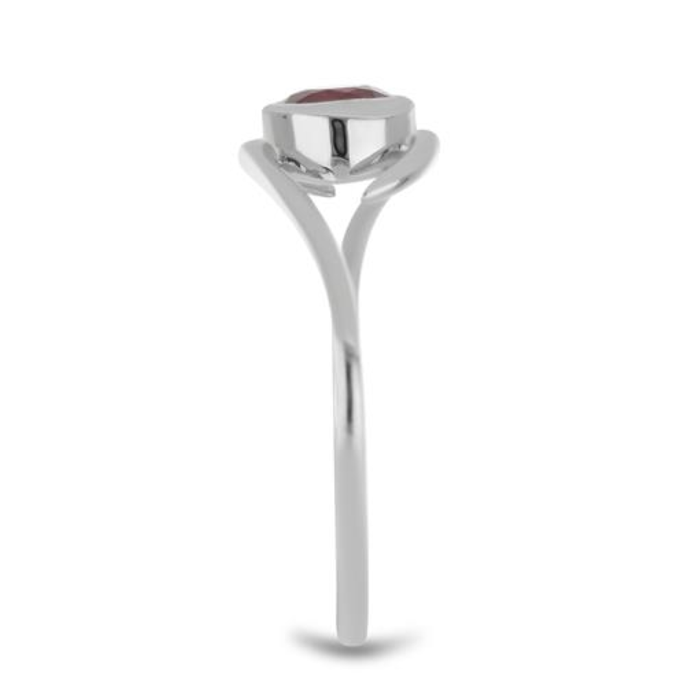 BUY 925 SILVER NATURAL RUBY GLASS FILLED GEMSTONE RING