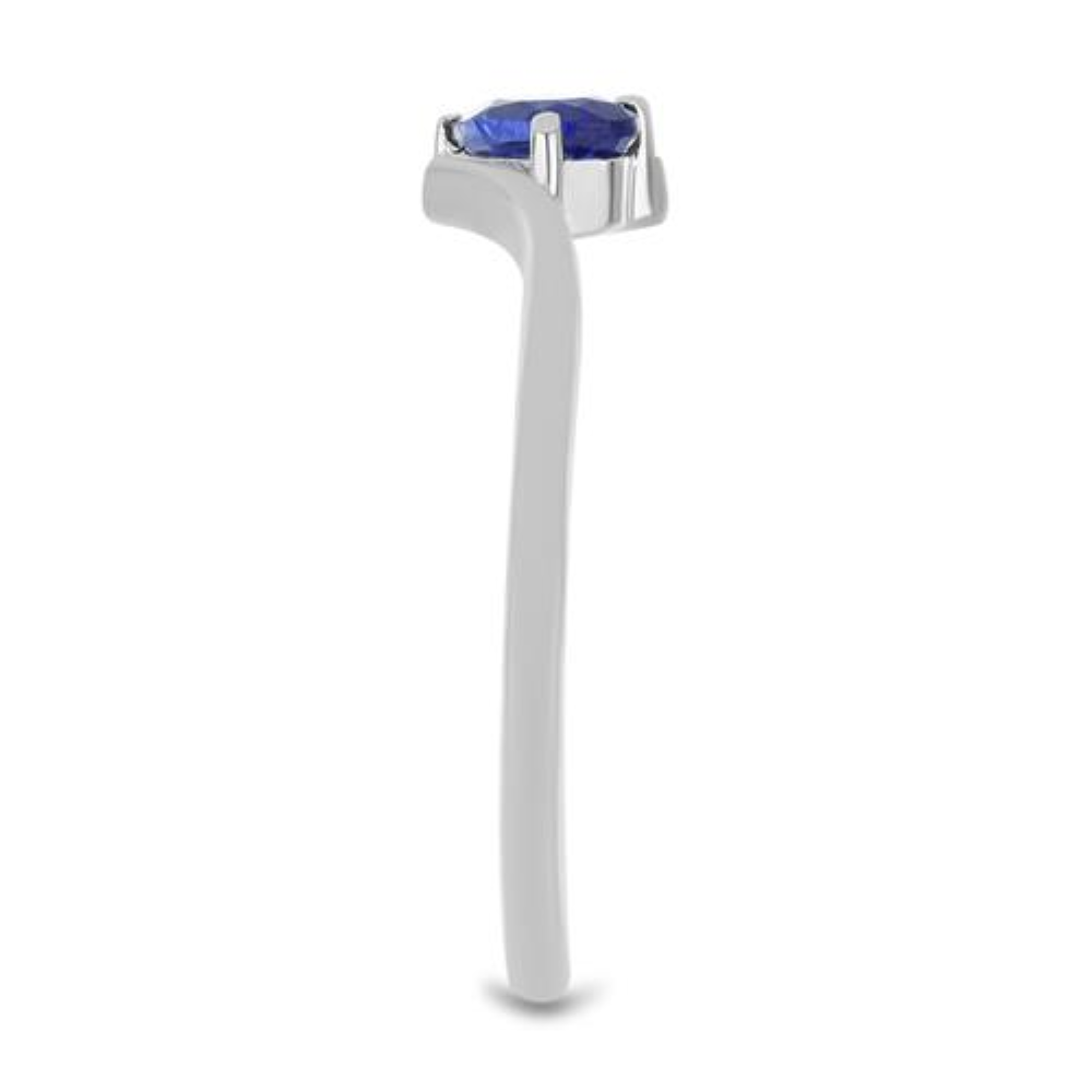 BUY NATURAL BLUE SAPPHIRE GEMSTONE RING IN STERLING SILVER