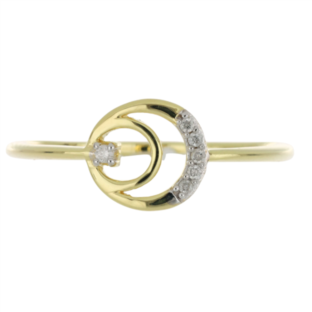 BUY REAL DIAMOND DOUBLE CUT GEMSTONE RING IN GOLD PLATED