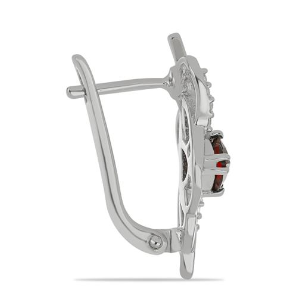 BUY STERLING SILVER GARNET GEMSTONE EARRINGS 