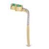 BUY NATURAL EMERALD GEMSTONE RING IN GOLD PLATED FINISH