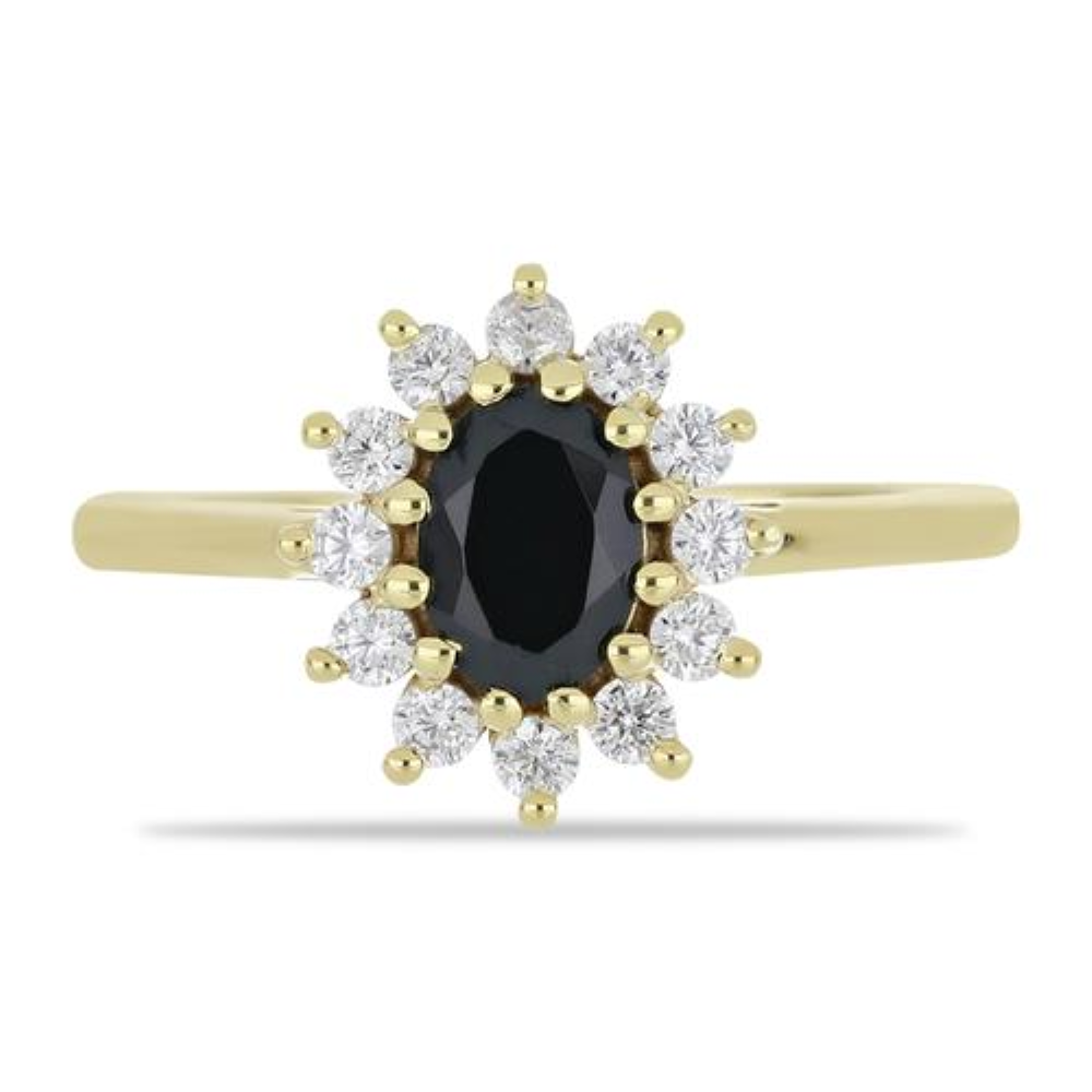 BUY NATURAL BLACK ONYX GEMSTONE FASHION RING