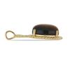 925 Sterling Silver Tiger Eye Pendant - Oval Shape, Gold Plated, Wholesale Jewelry