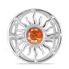 BUY 925 SILVER NATURAL ORANGE SUNSTONE GEMSTONE CELESTIAL RING 