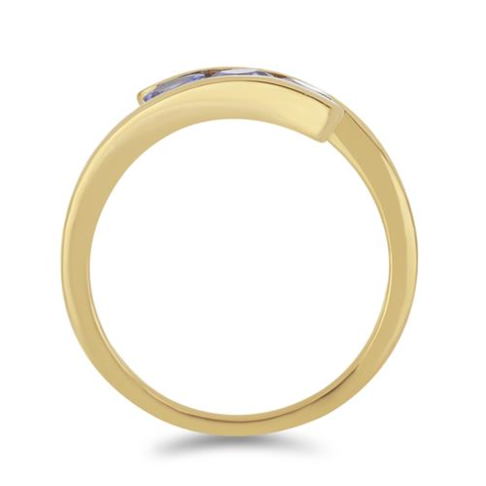 BUY NATURAL TANZANITE GEMSTONE RING IN SILVER