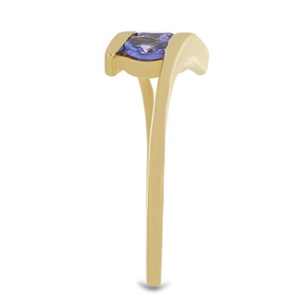 BUY NATURAL TANZANITE GEMSTONE RING IN SILVER