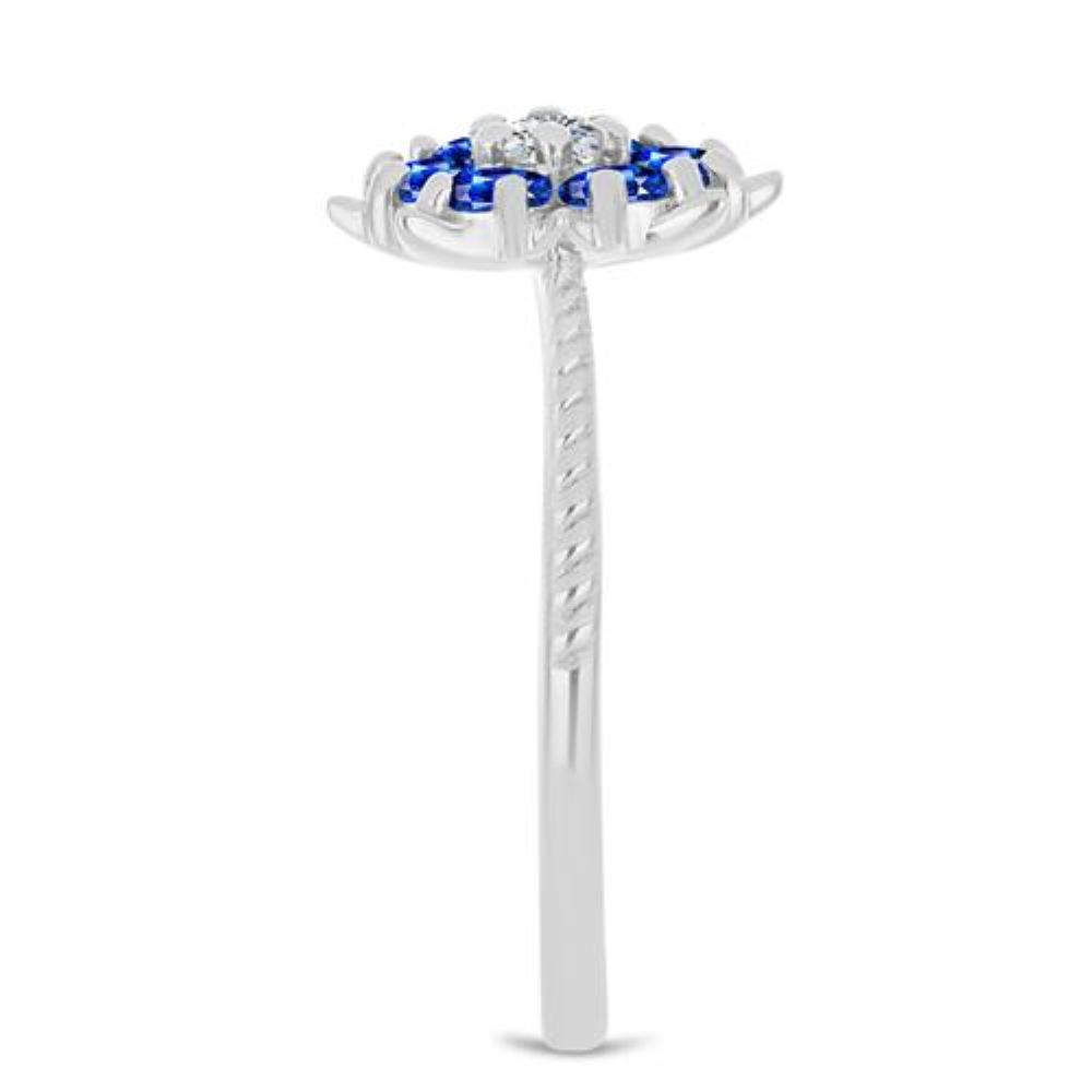 BUY 925 SILVER RING WITH BLUE SAPPHIRE GEMSTONE 