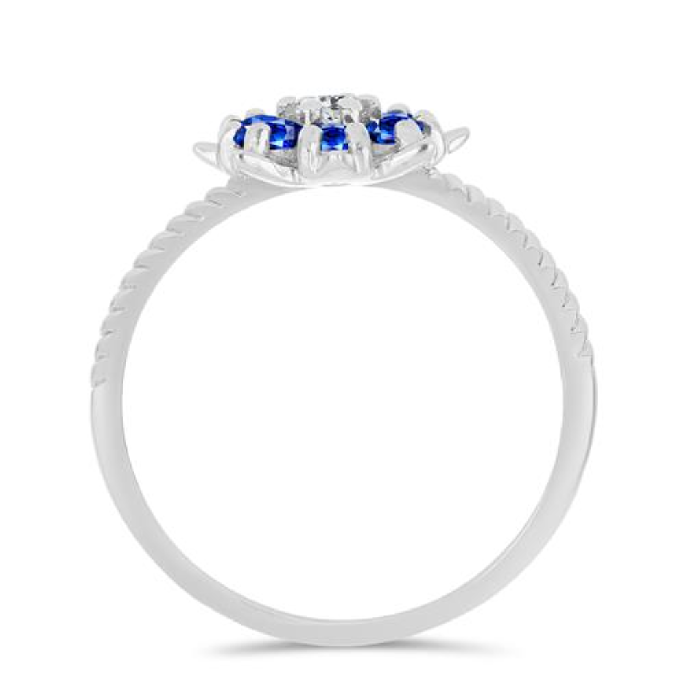 BUY 925 SILVER RING WITH BLUE SAPPHIRE GEMSTONE 