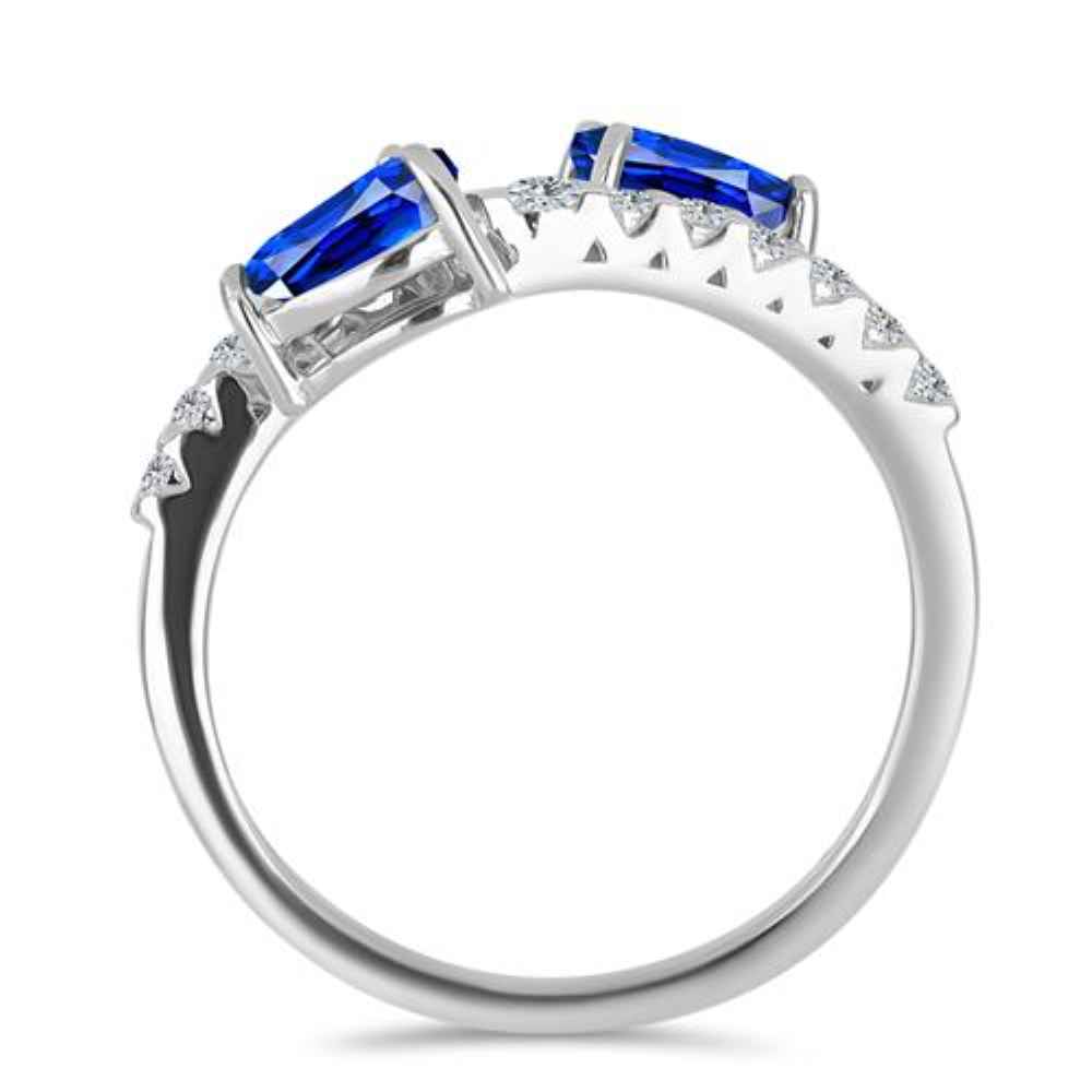 BUY STERLING SILVER RING WITH NATURAL BLUE SAPPHIRE GEMSTONE