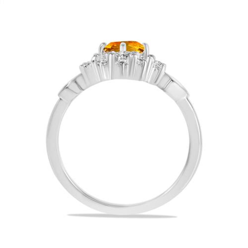 BUY 925 SILVER RING WITH NATURAL CITRINE GEMSTONE 