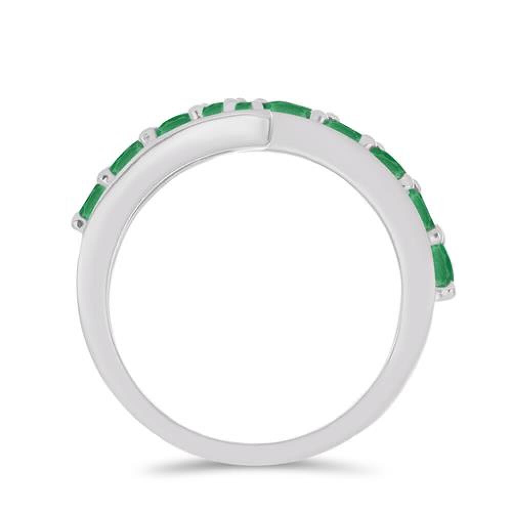 BUY 925 SILVER WITH EMERALD GEMSTONE RING