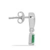 BUY 925 SILVER EMERALD GEMSTONE EARRINGS – RHODIUM PLATED HEART DESIGN | JEWELPIN