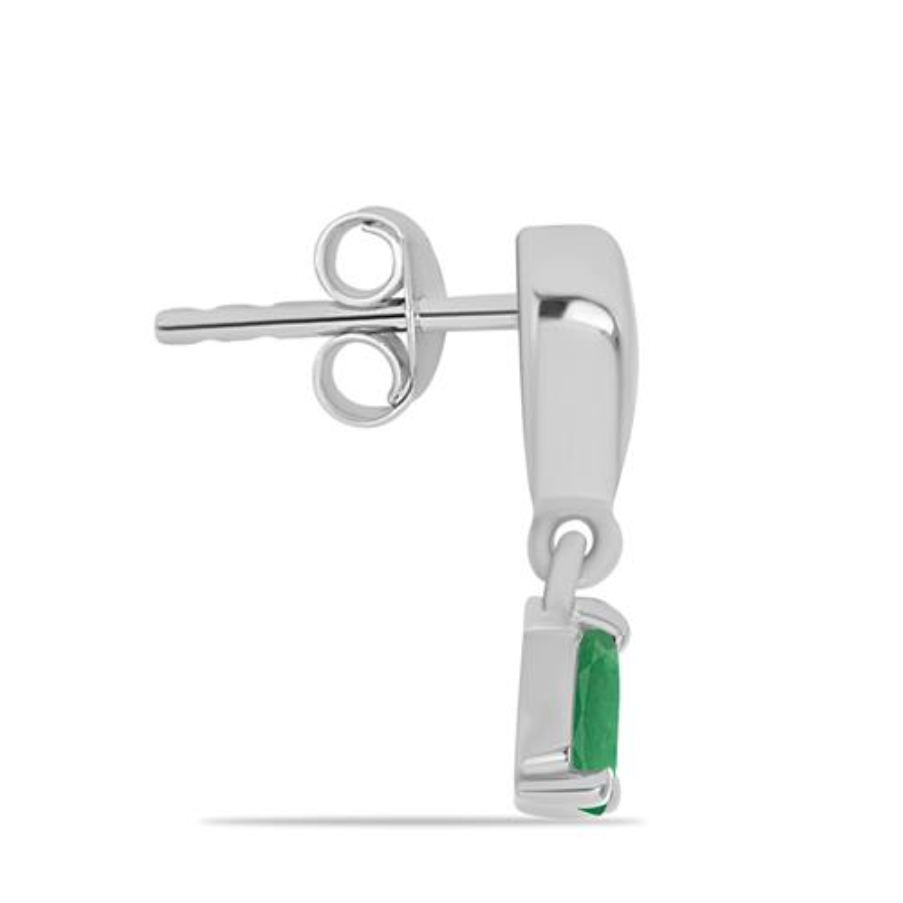 BUY 925 SILVER WITH EMERALD GEMSTONE EARRING
