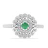 BUY 925 SILVER NATURAL EMERALD GEMSTOME RING