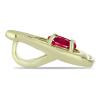 BUY GOLD PLATED FINISH NATURAL GLASS FILLED RUBY GEMSTONE PENDANT