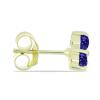 BUY GOLD PLATED FINISH NATURAL BLUE SAPPHIRE GEMSTONE EARRING