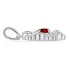 BUY 925 SILVER GARNET GEMSTONE HEART DESIGN PENDANT