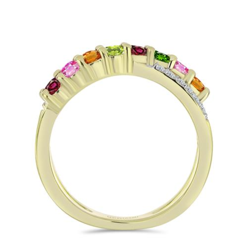 BUY MULTI TOURMALINE GEMSTONE RING IN 925 STERLING SILVER