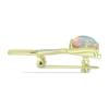 BUY 925 SILVER BROOCH WITH ETHIOPIAN OPAL GEMSTONE GOLD PLATED 