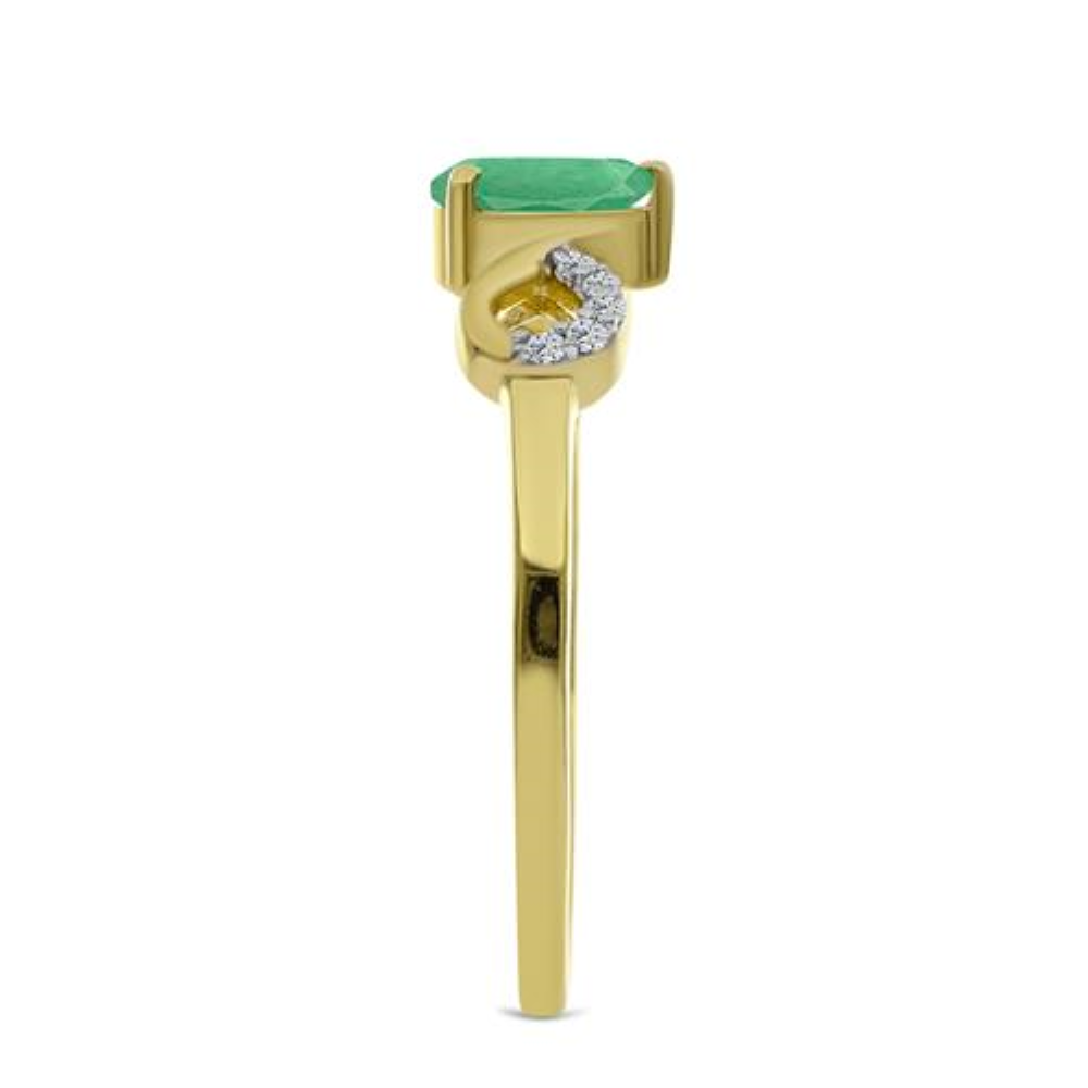 BUY NATURAL EMERALD TRANSPARENT GEMSTONE RING IN STERLING SILVER