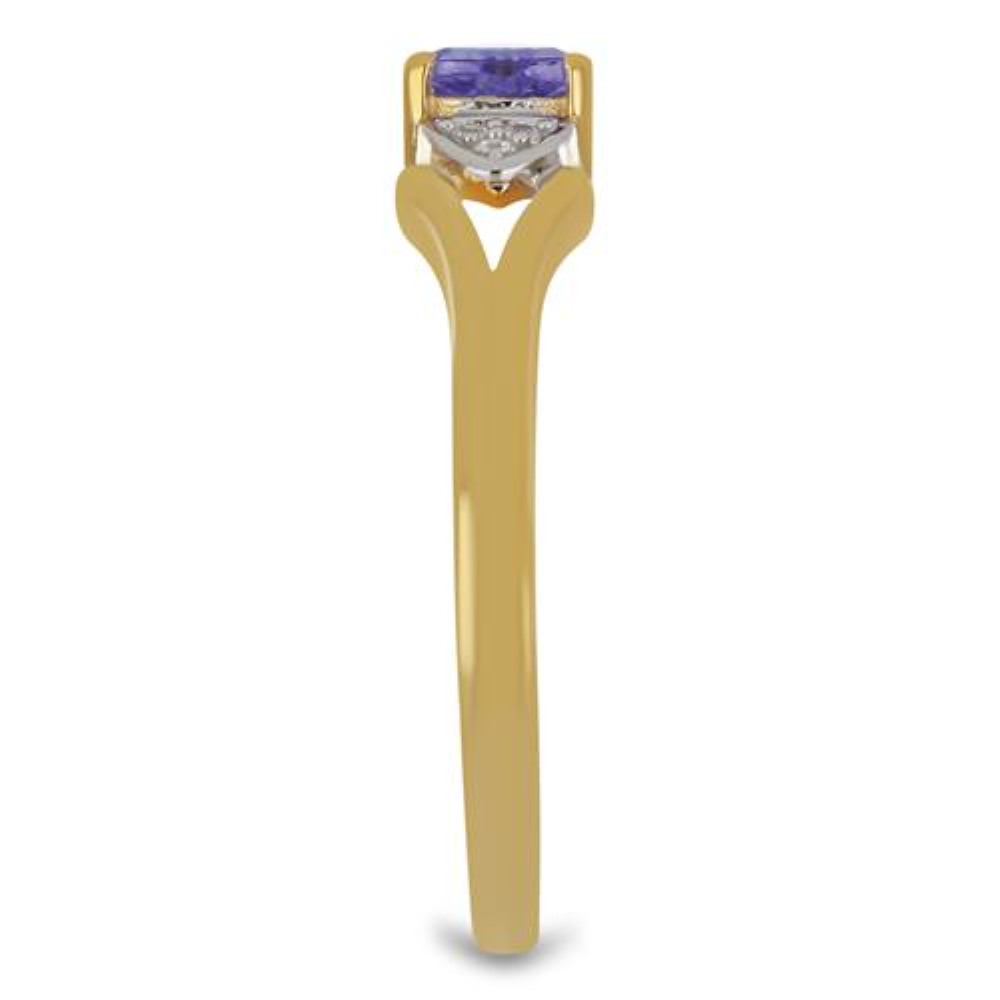 BUY RING WITH NATURAL TANZANITE GEMSTONE IN 925 SILVER
