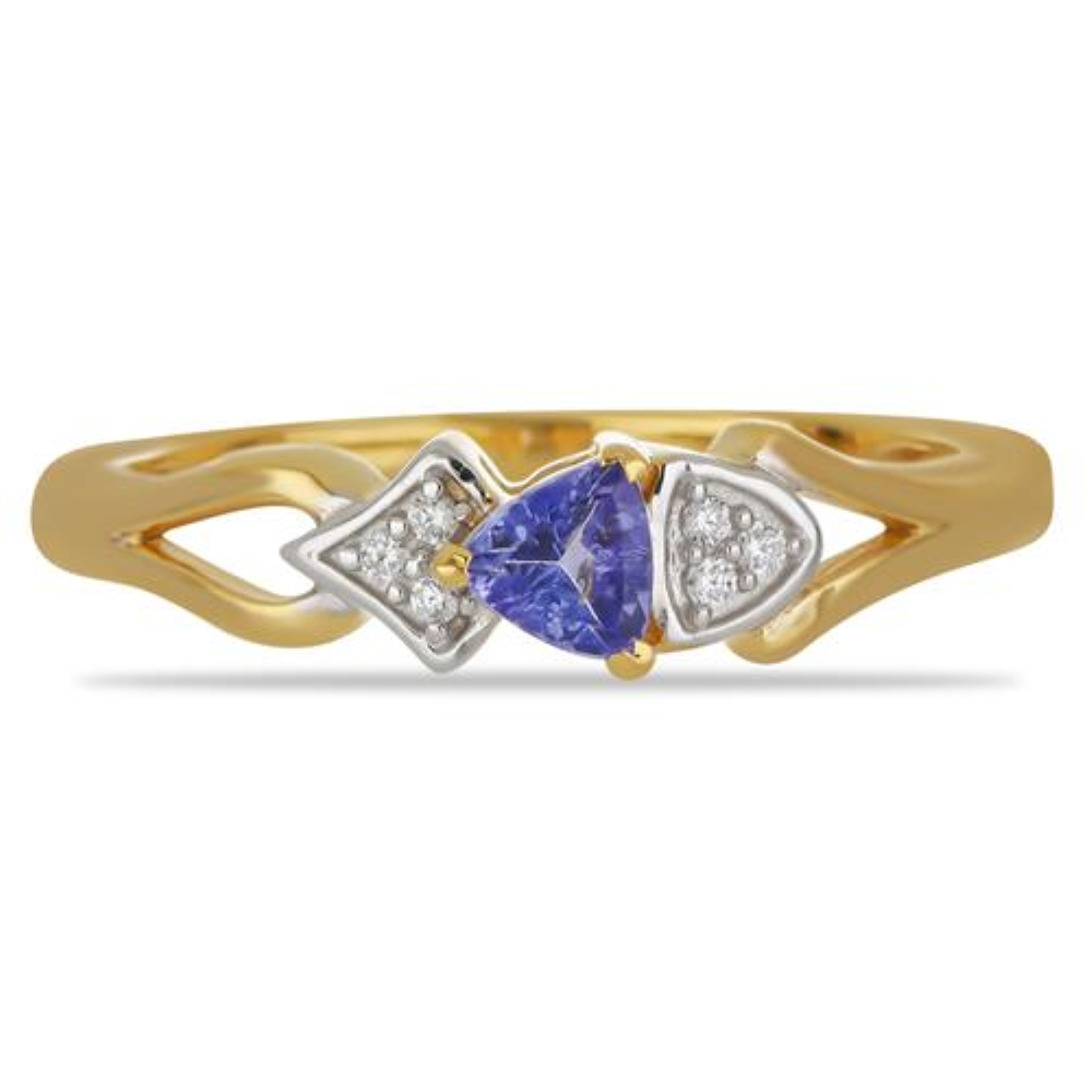 BUY RING WITH NATURAL TANZANITE GEMSTONE IN 925 SILVER