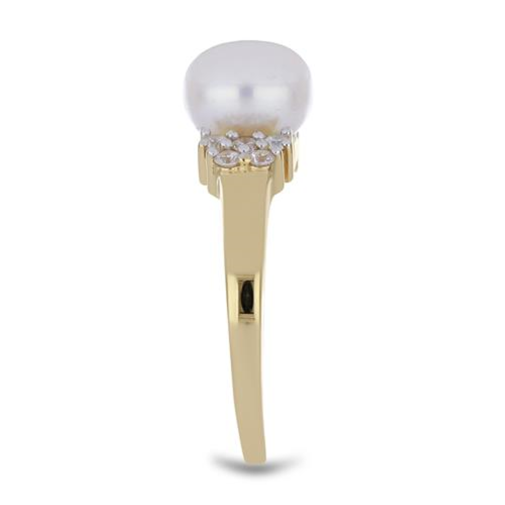 BUY 925 SILVER NATURAL WHITE FRESH WATER PEARL GEMSTONE RING