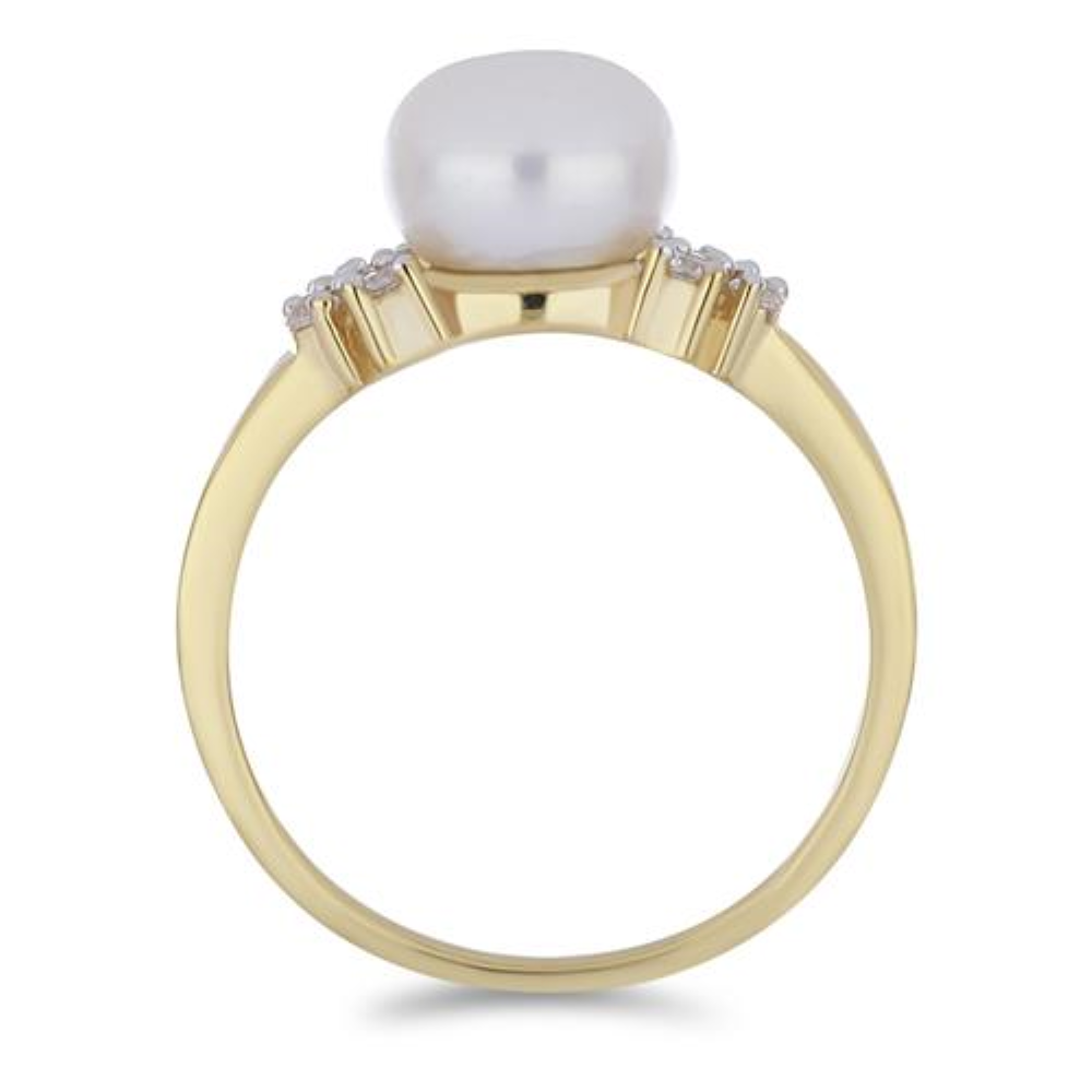 BUY 925 SILVER NATURAL WHITE FRESH WATER PEARL GEMSTONE RING