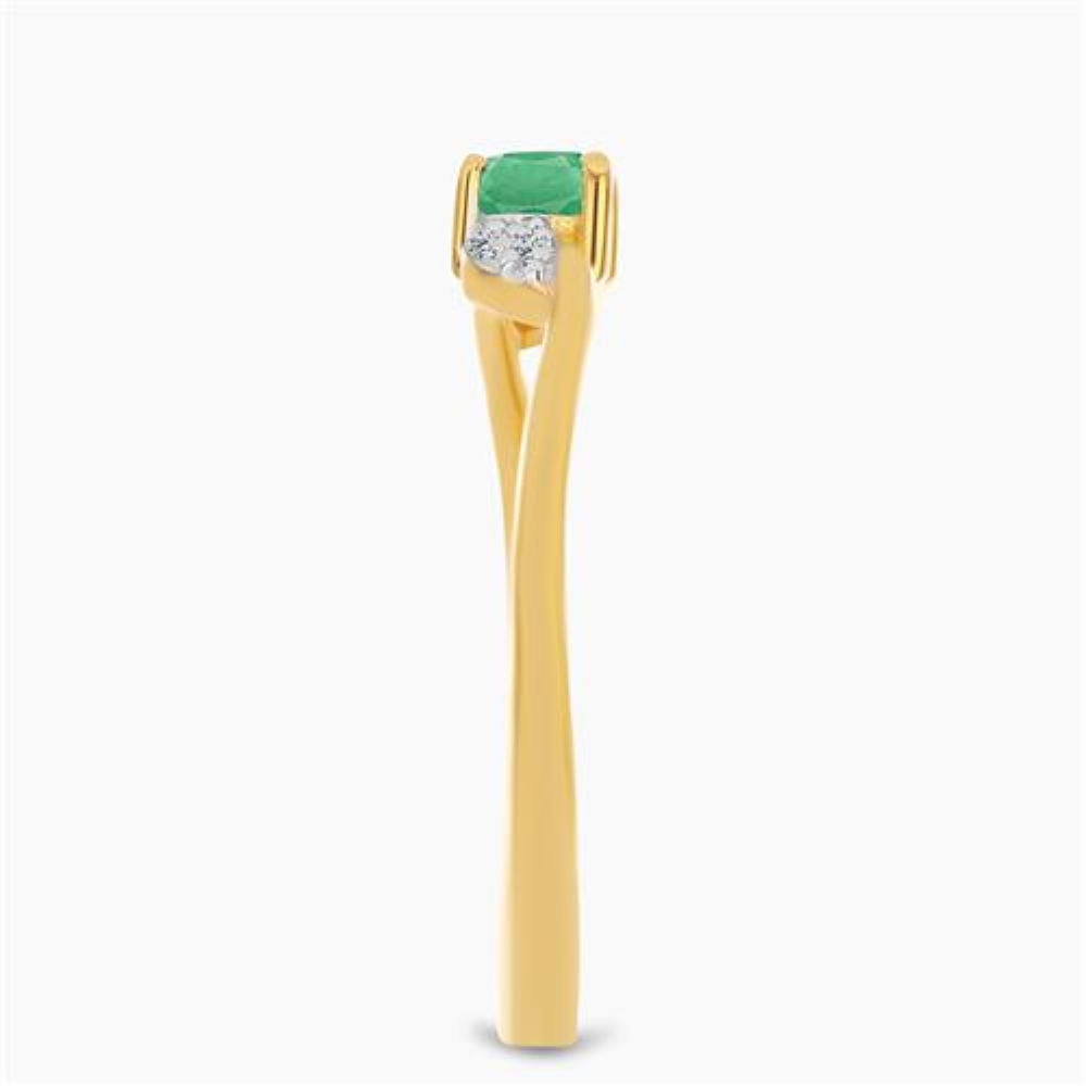 BUY NATURAL EMERALD GEMSTONE RING IN GOLD PLATED
