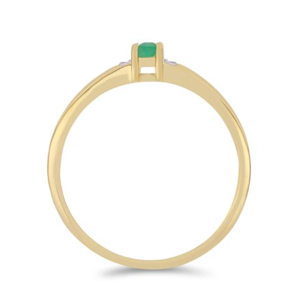 BUY 925 SILVER WITH EMERALD TRANSPARENT GEMSTONE RING