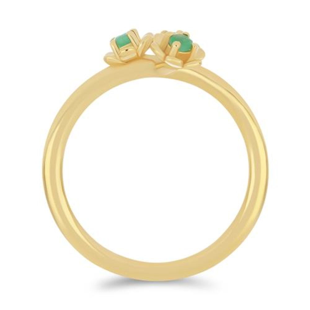 BUY EMERALD TRANSPARENT GEMSTONE RING IN 925 SILVER 