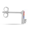 BUY 925 STERLING SILVER ENAMEL RAINBOW EARRINGS WITH WHITE TOPAZ – BULK SUPPLIER USA & EUROPE | JEWELPIN