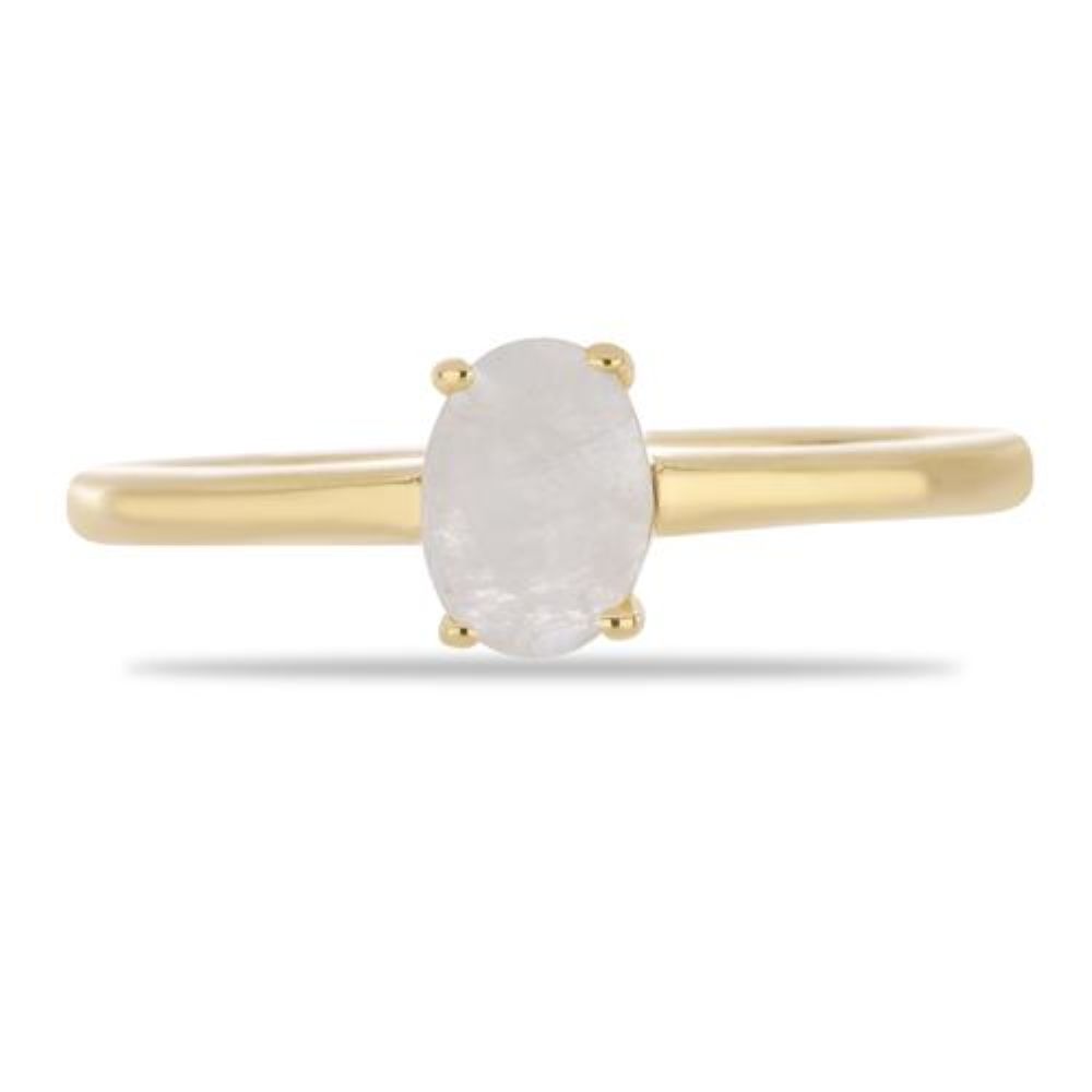 BUY 925 SILVER NATURAL RAINBOW MOONSTONE RING