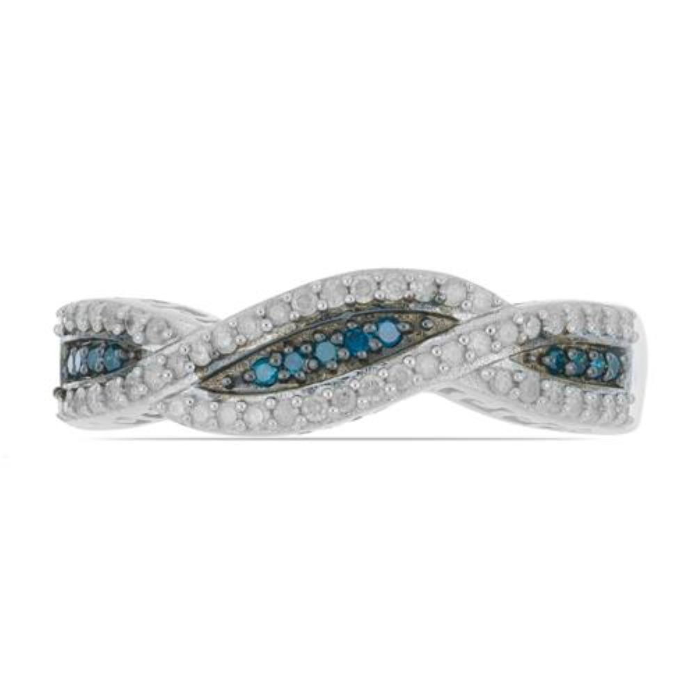 BUY 925 SILVER BLUE DIAMOND GEMSTONE RING