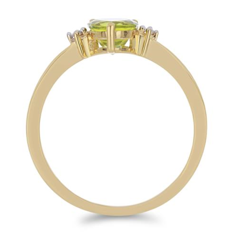 BUY 925 SILVER NATURAL PERIDOT RING IN GOLD PLATED 925 SILVER