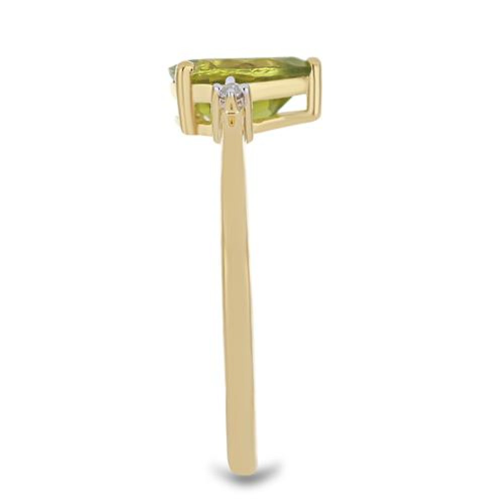 BUY 925 SILVER NATURAL PERIDOT RING IN GOLD PLATED 925 SILVER