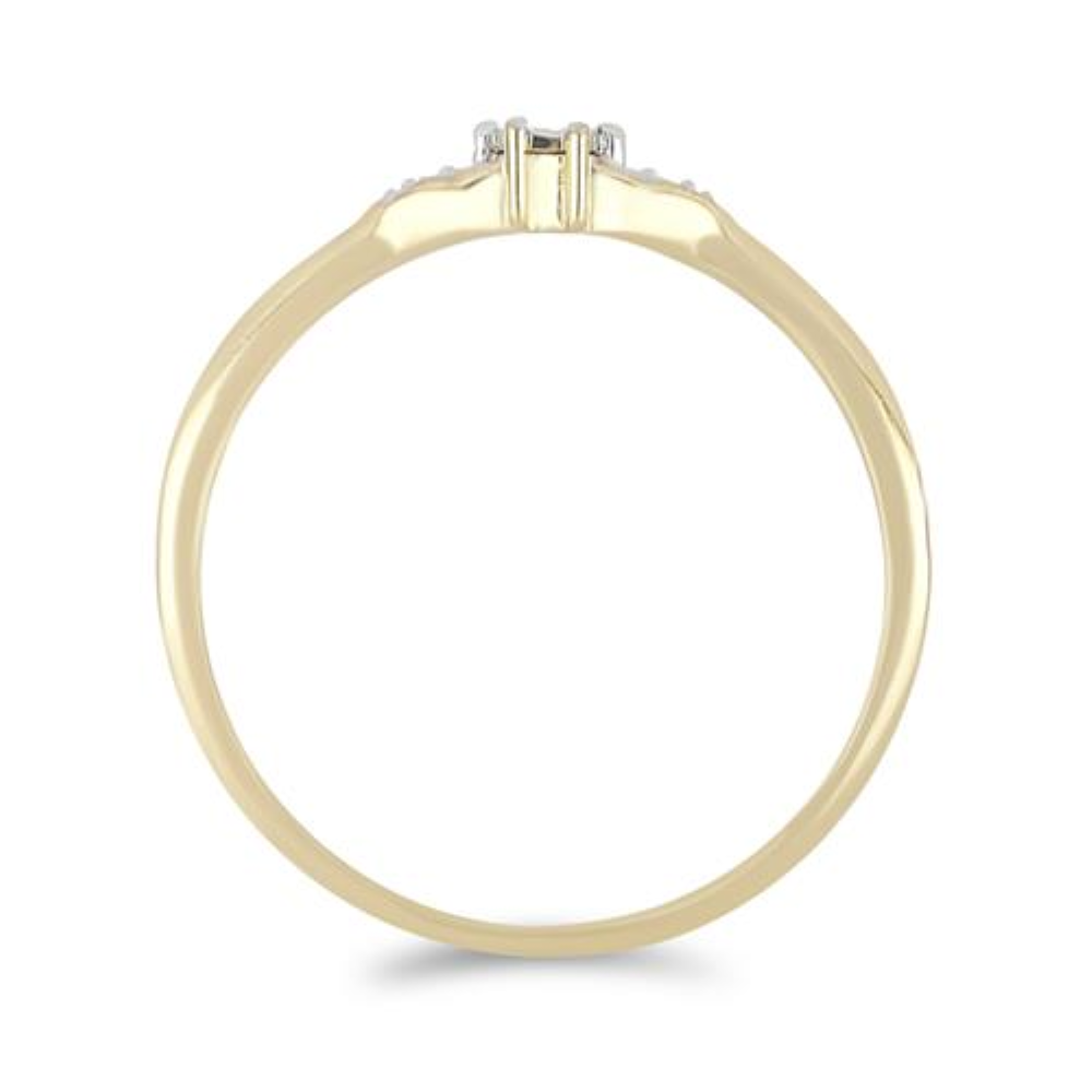 BUYREAL DIAMOND GEMSTONE RING IN GOLD PLATED 925 SILVER 