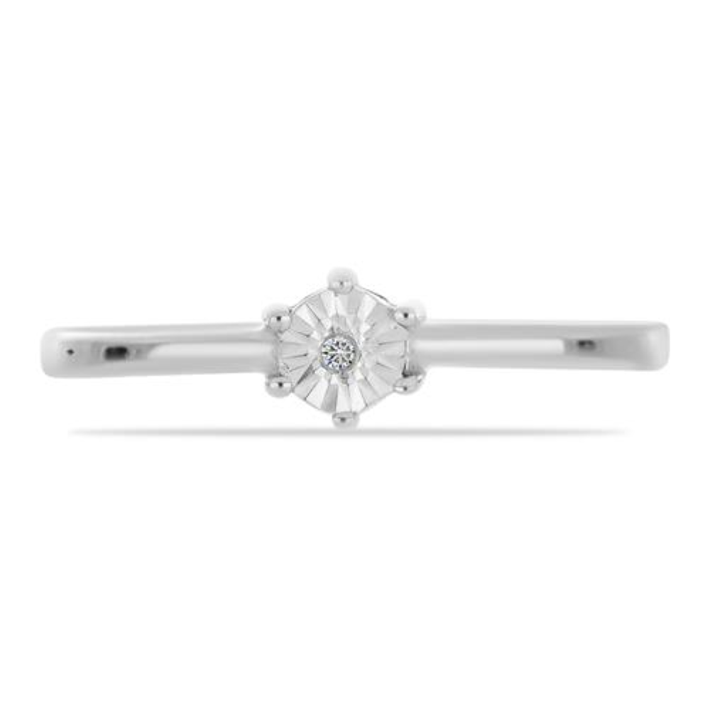 BUY NATURAL DIAMOND GEMSTONE RING IN 925 SILVER 