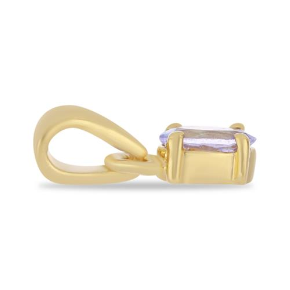BUY 925 SILVER TANZANITE GEMSTONE GOLD PLATED PENDANT