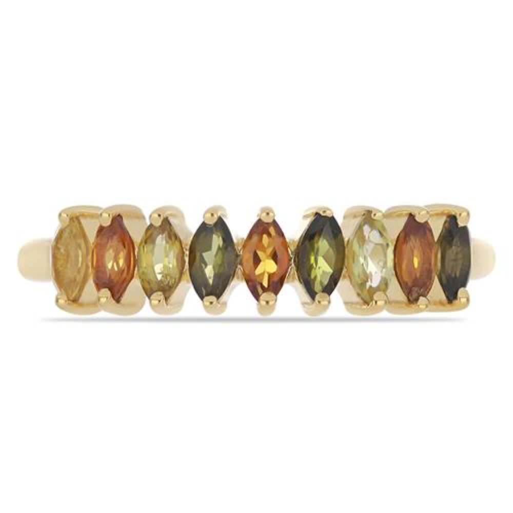 BUY 925 SILVER MULTI TOURMALINE GEMSTONE RING