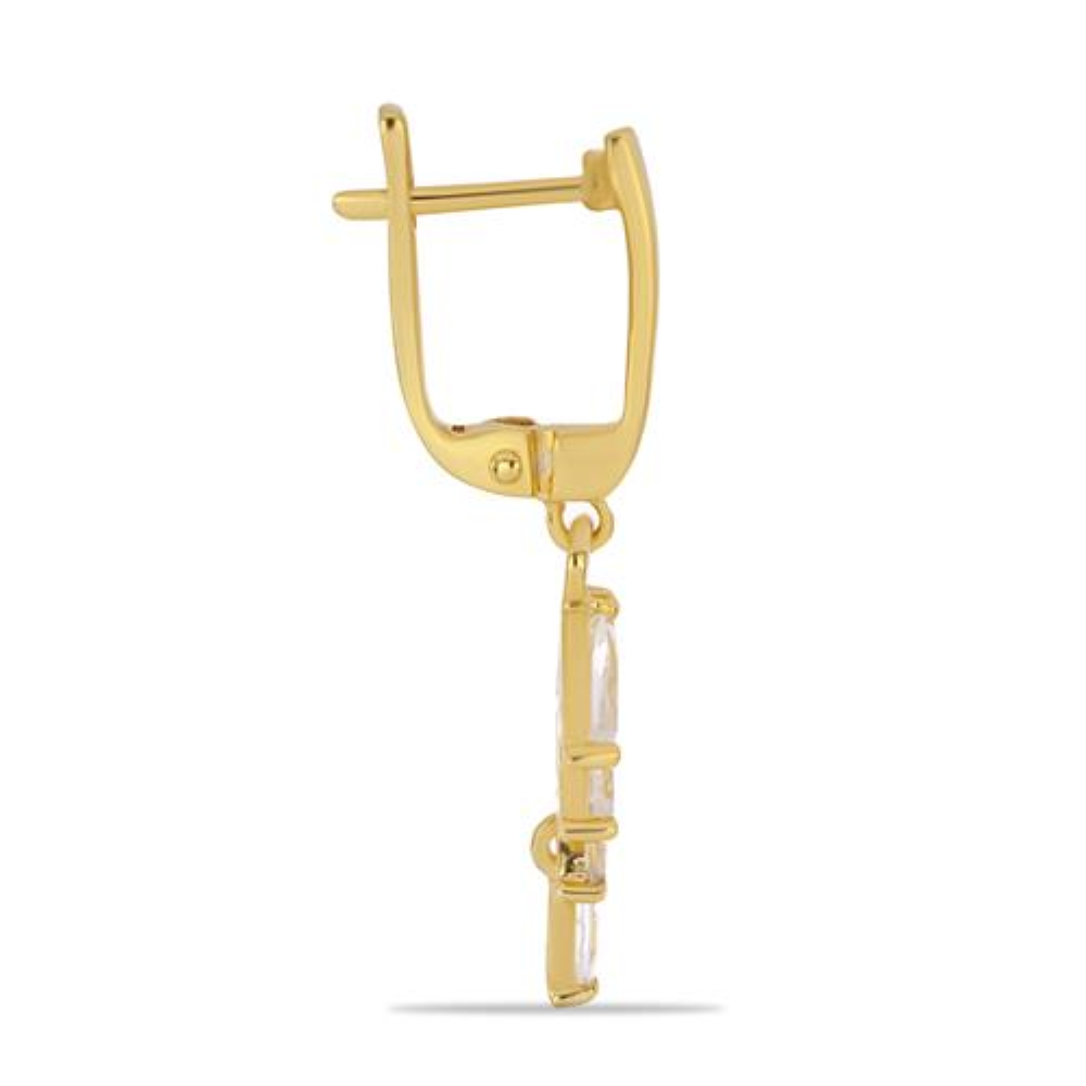 BUY 925 SILVER WITH WHITE TOPAZ GEMSTONE EARRING