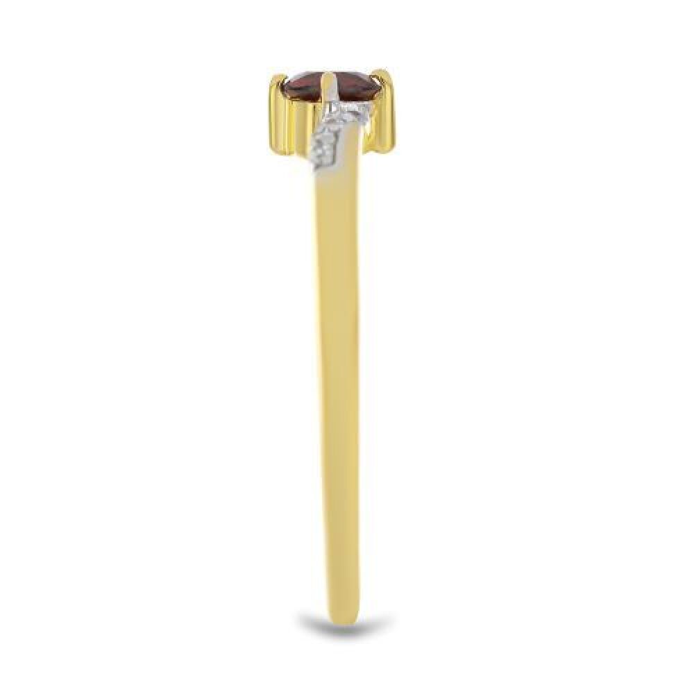 BUY 925 SILVER WITH GARNET GEMSTONE RING IN GOLD PLATED