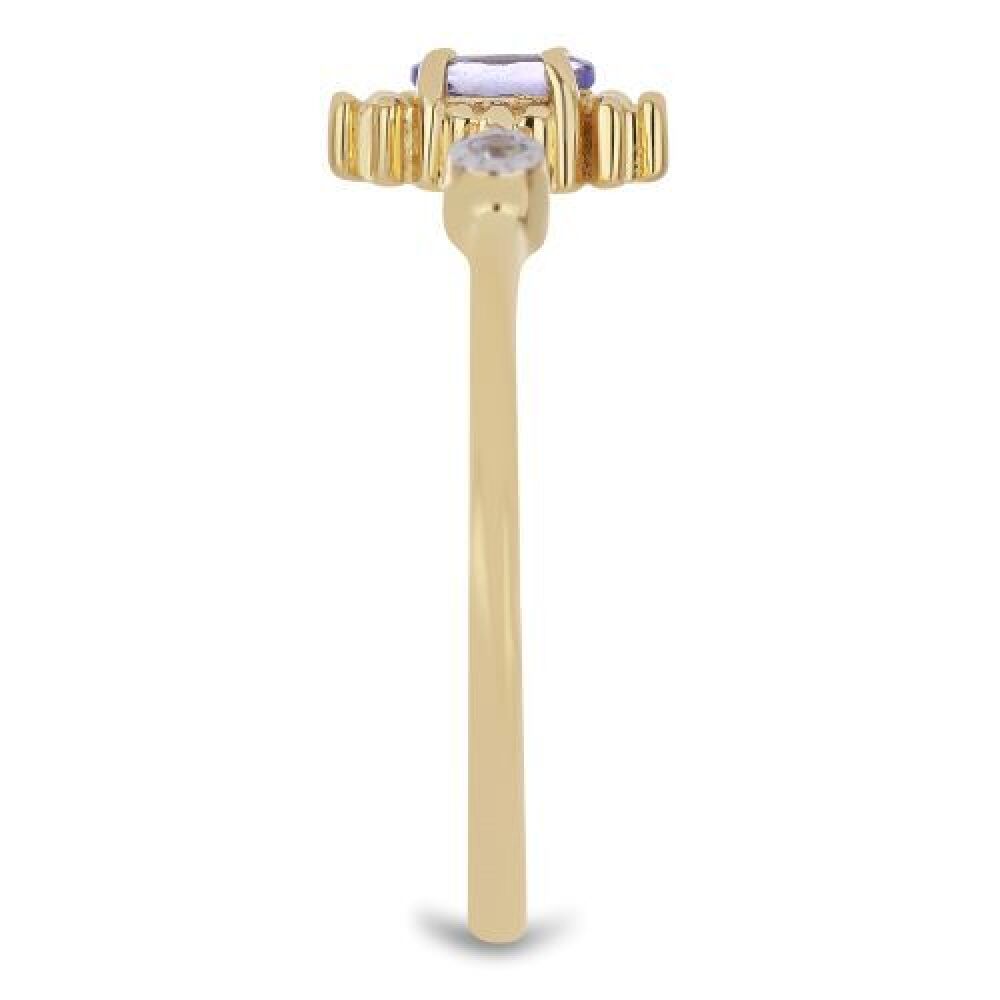 BUY TANZANITE GEMSTONE RING IN GOLD PLATED