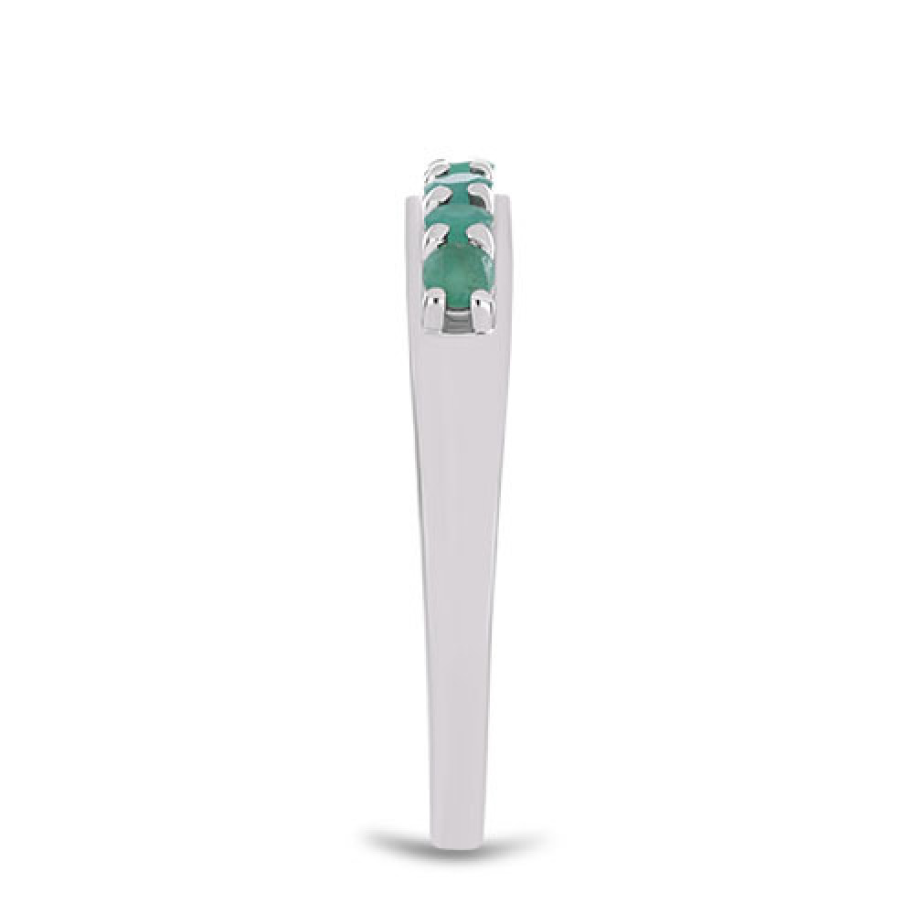 BUY NATURAL EMERALD GEMSTONE RING IN STERLING 925 SILVER