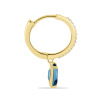 BUY LONDON BLUE TOPAZ GEMSTONE EARRING IN 14K GOLD 